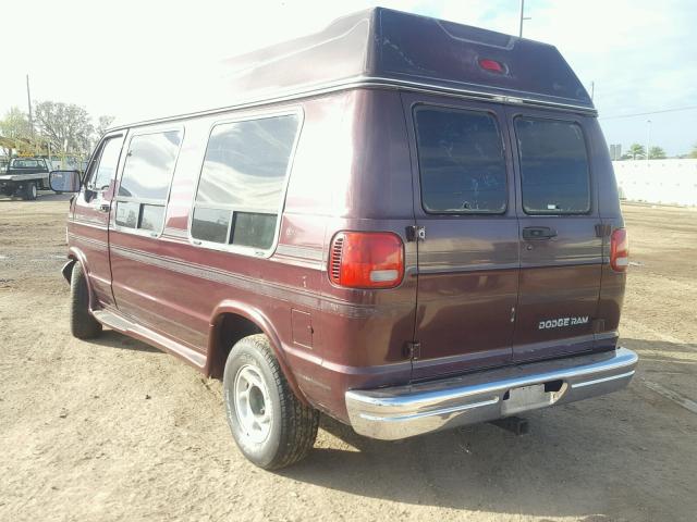 2B6HB21Y7RK157943 - 1994 DODGE RAM VAN B2 BROWN photo 3