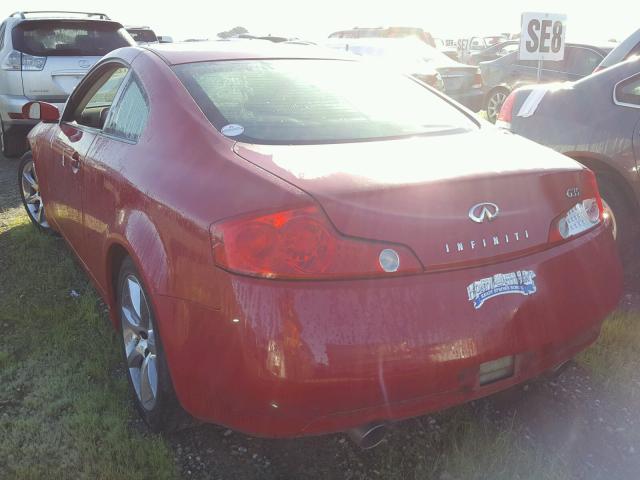 JNKCV54E53M204368 - 2003 INFINITI G35 RED photo 3