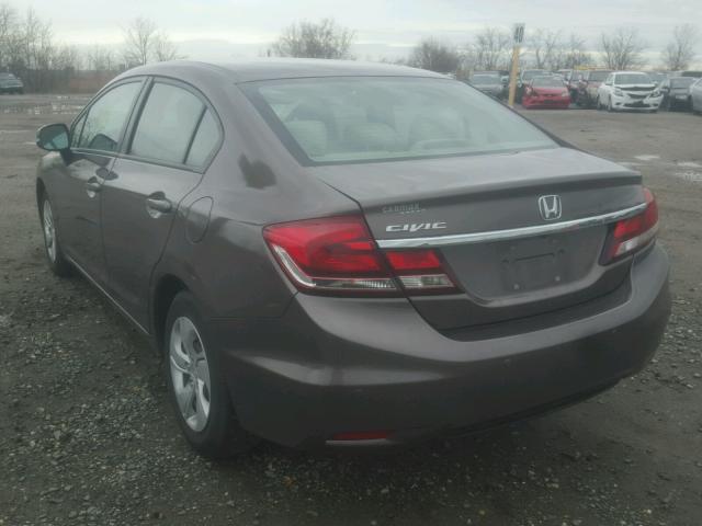 2HGFB2F51DH552225 - 2013 HONDA CIVIC LX GRAY photo 3