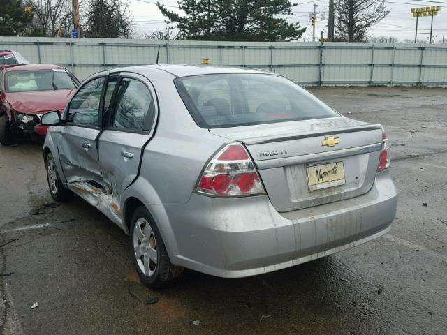 KL1TD5DE0BB154114 - 2011 CHEVROLET AVEO LS 银色 照片 3