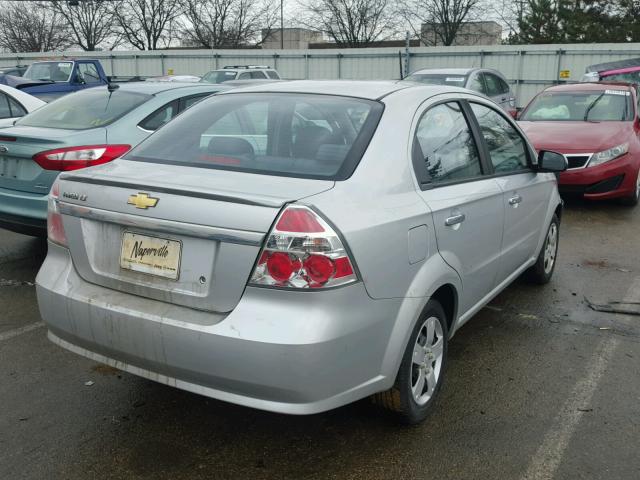 KL1TD5DE0BB154114 - 2011 CHEVROLET AVEO LS 银色 照片 4