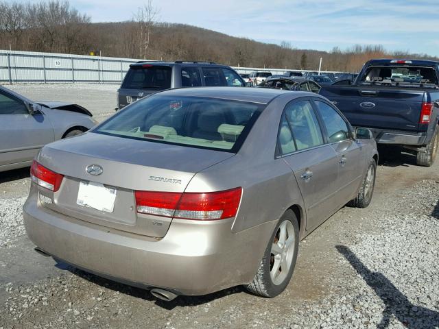 5NPEU46F76H087758 - 2006 HYUNDAI SONATA GLS GOLD photo 4