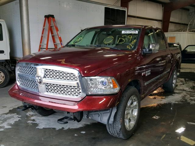 1C6RR7NT4HS573001 - 2017 RAM 1500 LARAM RED photo 2