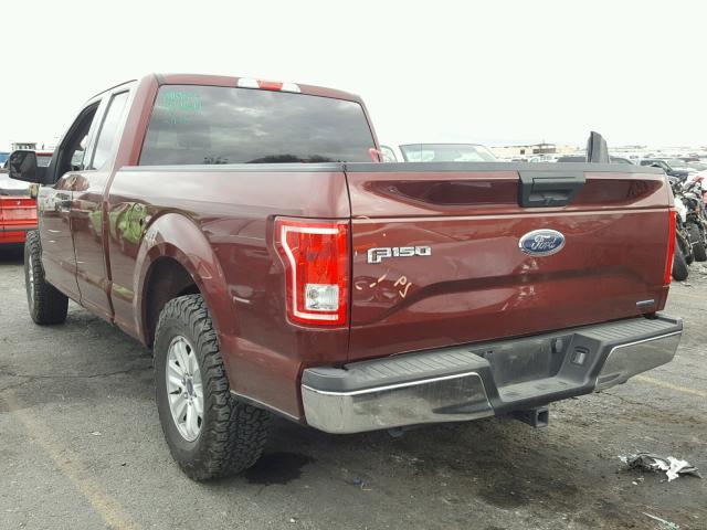 1FTEX1C84GKD89281 - 2016 FORD F150 SUPER RED photo 3