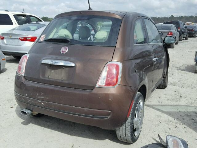 3C3CFFAR1DT646611 - 2013 FIAT 500 POP BROWN photo 4