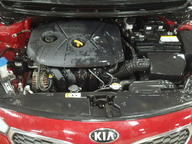 KNAFX4A81E5084645 - 2014 KIA FORTE EX RED photo 7