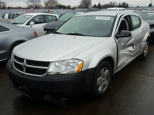 1B3CC4FB0AN110914 - 2010 DODGE AVENGER SX SILVER photo 2