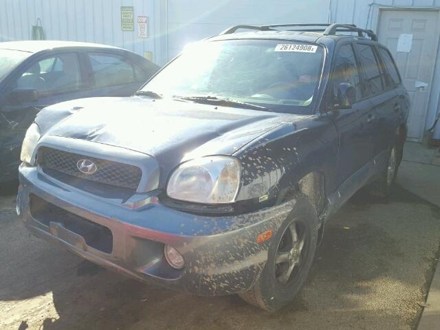 KM8SC73E64U787837 - 2004 HYUNDAI SANTA FE G BLUE photo 2