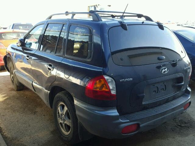 KM8SC73E64U787837 - 2004 HYUNDAI SANTA FE G BLUE photo 3