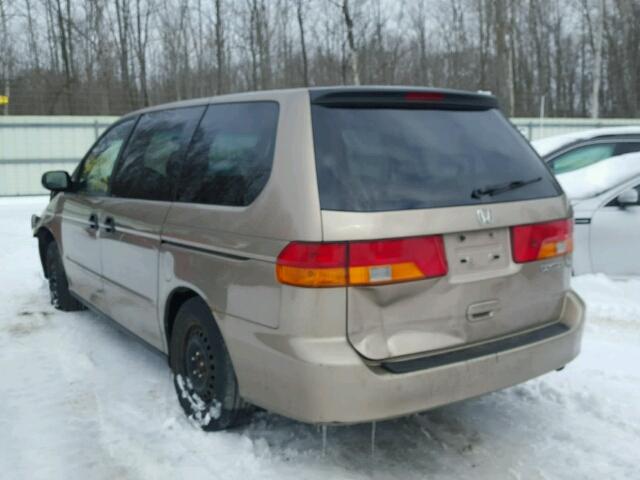 5FNRL18594B040976 - 2004 HONDA ODYSSEY LX TAN photo 3