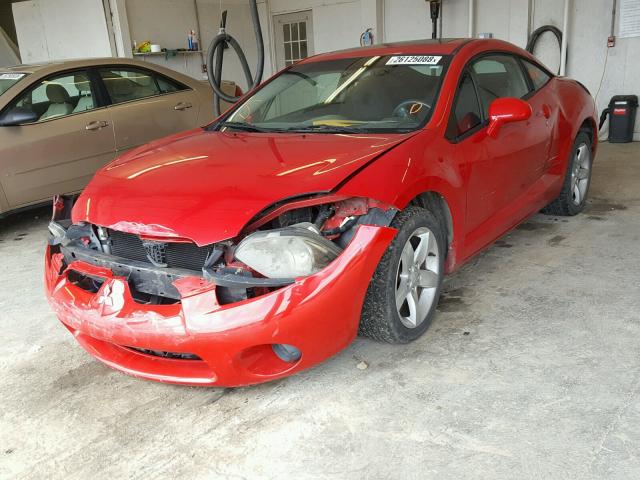 4A3AK24F77E014528 - 2007 MITSUBISHI ECLIPSE GS RED photo 2