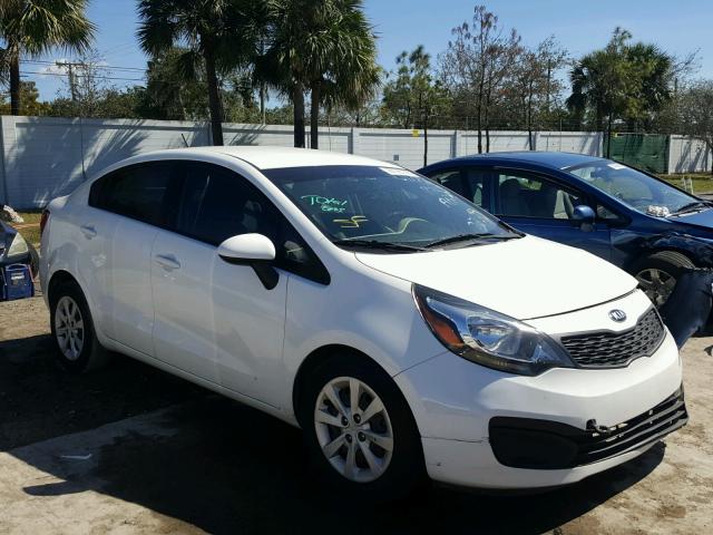 KNADM4A32D6292787 - 2013 KIA RIO LX WHITE photo 1