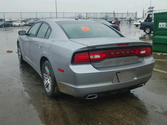 2C3CDXCT9EH303611 - 2014 DODGE CHARGER R/ SILVER photo 3