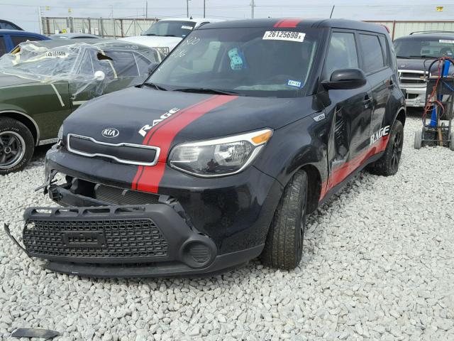 KNDJN2A22F7801644 - 2015 KIA SOUL BLACK photo 2