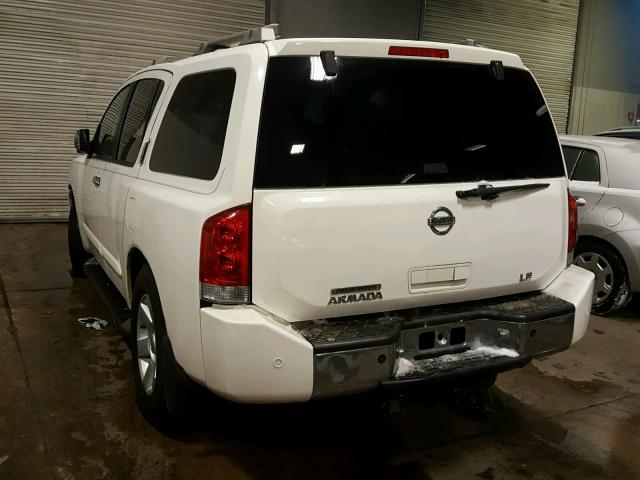 5N1AA08B24N731251 - 2004 NISSAN ARMADA SE WHITE photo 3