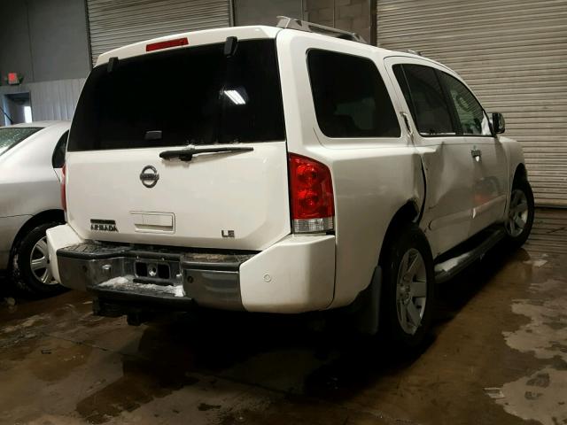 5N1AA08B24N731251 - 2004 NISSAN ARMADA SE WHITE photo 4