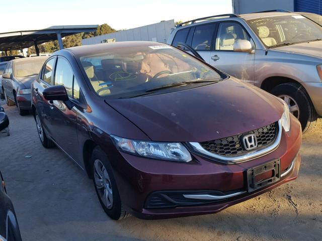 19XFB2F5XEE204662 - 2014 HONDA CIVIC LX BROWN photo 1