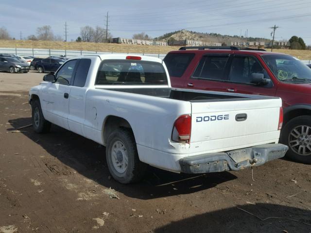 1B7GL22X8YS528221 - 2000 DODGE DAKOTA WHITE photo 3