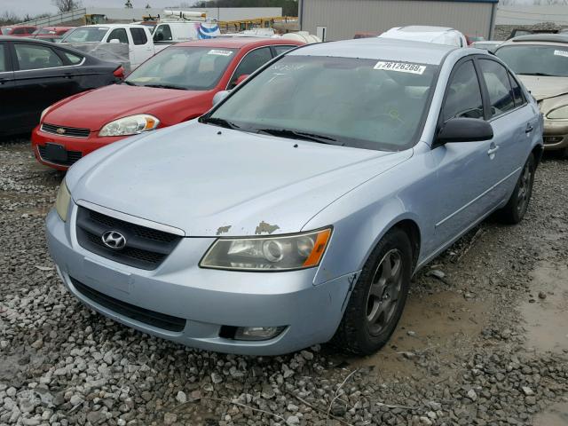 5NPEU46F46H093386 - 2006 HYUNDAI SONATA GLS BLUE photo 2