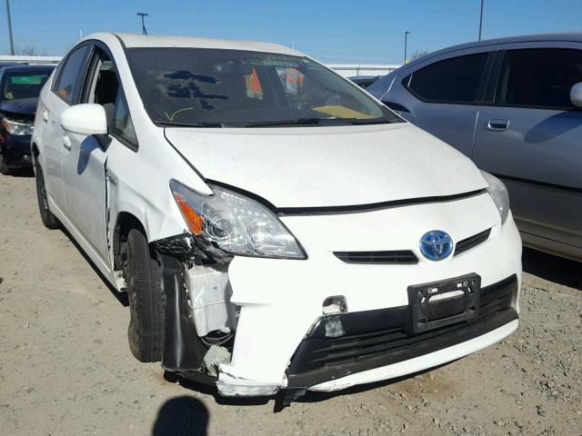 JTDKN3DU9D5562576 - 2013 TOYOTA PRIUS WHITE photo 1