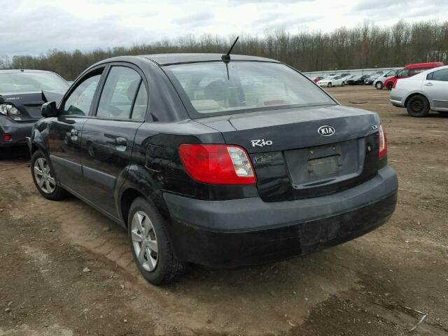 KNADE123186316058 - 2008 KIA RIO BASE BLACK photo 3