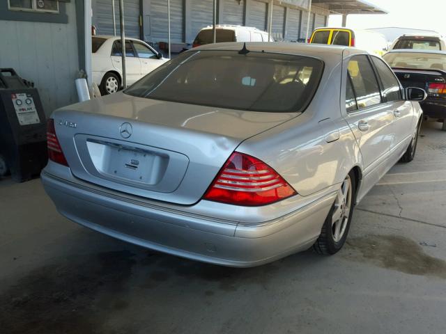 WDBNG70J84A399516 - 2004 MERCEDES-BENZ S 430 SILVER photo 4