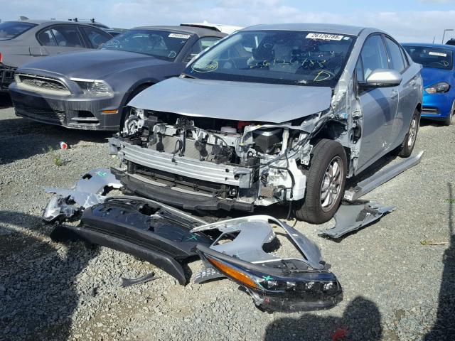 JTDKARFPXH3003965 - 2017 TOYOTA PRIUS PRIM ვერცხლისფერი ფოტო 2