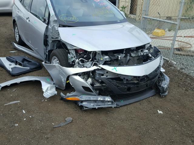 JTDKARFPXH3003965 - 2017 TOYOTA PRIUS PRIM ვერცხლისფერი ფოტო 9