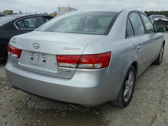 5NPEU46F76H097898 - 2006 HYUNDAI SONATA GLS SILVER photo 4