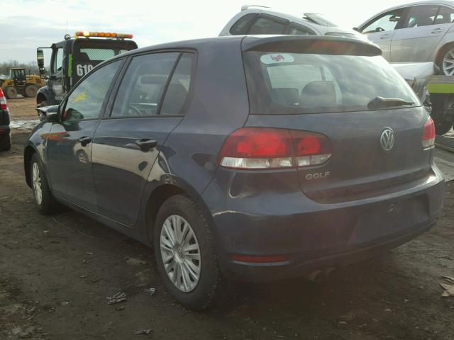 WVWDB7AJ3DW136329 - 2013 VOLKSWAGEN GOLF BLUE photo 3