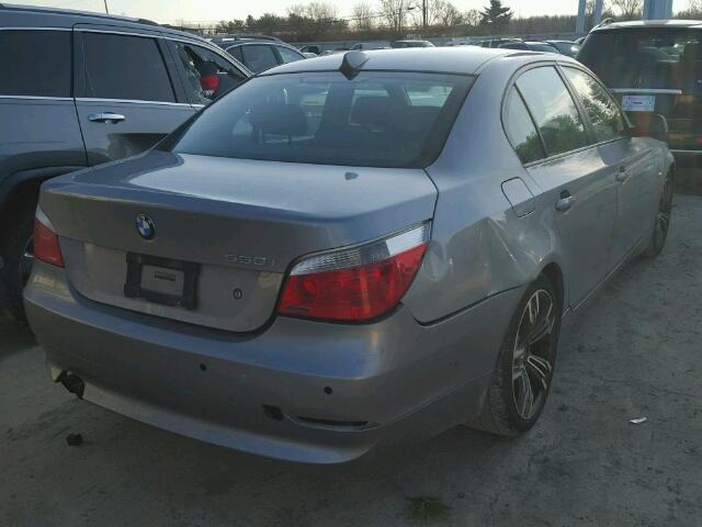 WBANB53577CP05064 - 2007 BMW 550 I GRAY photo 4