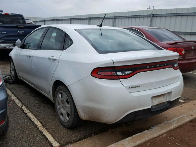 1C3CDFAA3GD549324 - 2016 DODGE DART SE WHITE photo 3