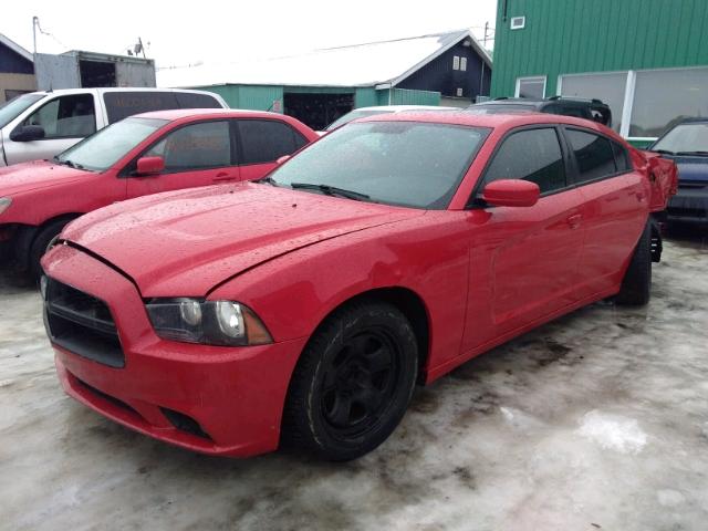 2C3CDXHG3DH541626 - 2013 DODGE CHARGER SX RED photo 2