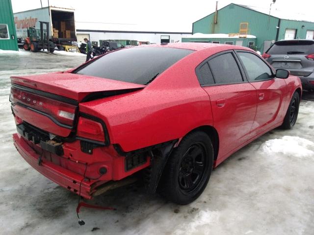 2C3CDXHG3DH541626 - 2013 DODGE CHARGER SX RED photo 4