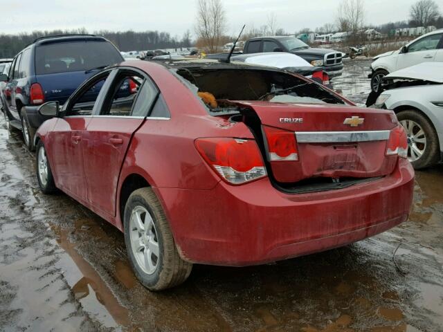 1G1PG5S99B7289076 - 2011 CHEVROLET CRUZE LT BURGUNDY photo 3