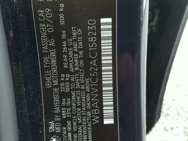 WBANV1C52AC158230 - 2010 BMW 528 XI Azul foto 10