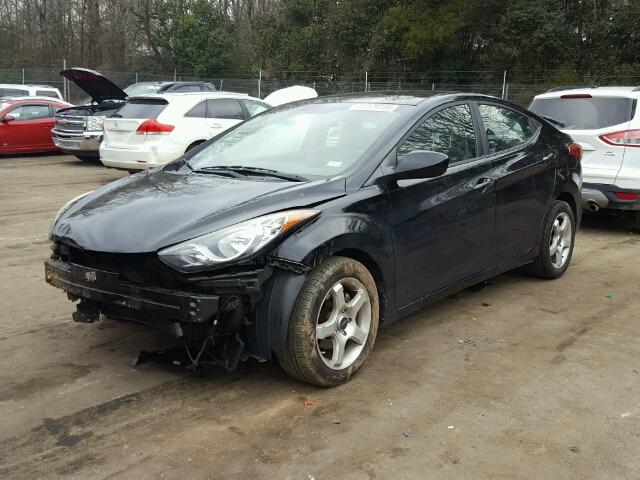 KMHDH4AE5CU452546 - 2012 HYUNDAI ELANTRA GL BLACK photo 2