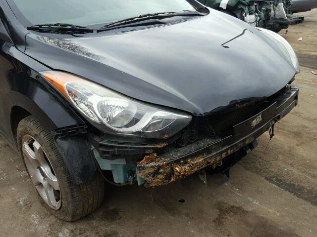 KMHDH4AE5CU452546 - 2012 HYUNDAI ELANTRA GL BLACK photo 9