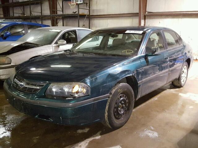 2G1WF55E919331640 - 2001 CHEVROLET IMPALA GREEN photo 2