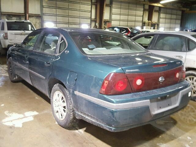 2G1WF55E919331640 - 2001 CHEVROLET IMPALA GREEN photo 3