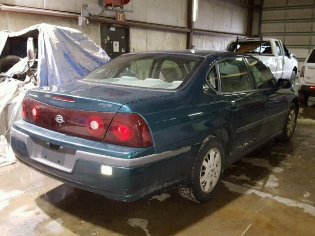 2G1WF55E919331640 - 2001 CHEVROLET IMPALA GREEN photo 4