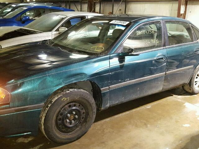 2G1WF55E919331640 - 2001 CHEVROLET IMPALA GREEN photo 9