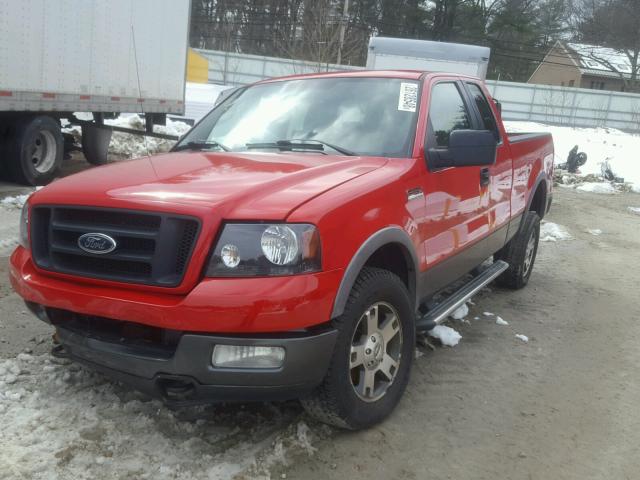 1FTPX14565NB88801 - 2005 FORD F150 RED photo 2