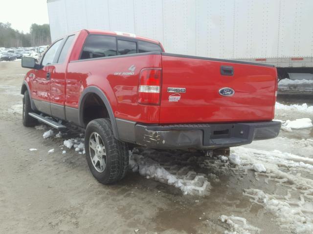 1FTPX14565NB88801 - 2005 FORD F150 RED photo 3