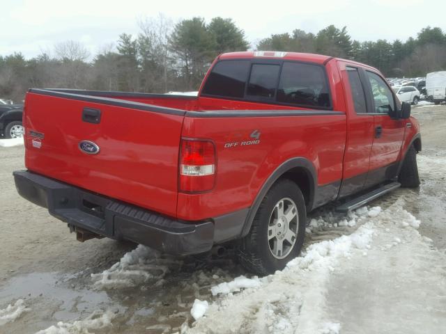 1FTPX14565NB88801 - 2005 FORD F150 RED photo 4