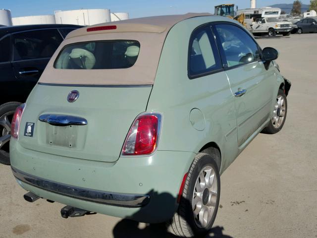 3C3CFFDR5DT563274 - 2013 FIAT 500 POP GREEN photo 4