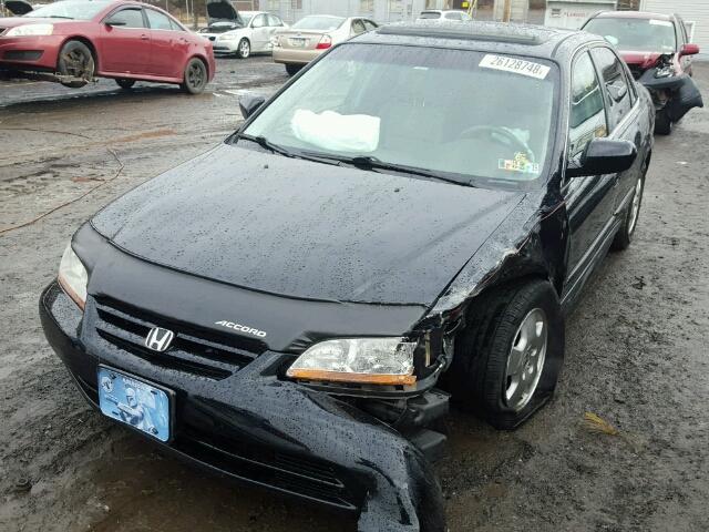 1HGCG16592A053750 - 2002 HONDA ACCORD EX BLACK photo 2