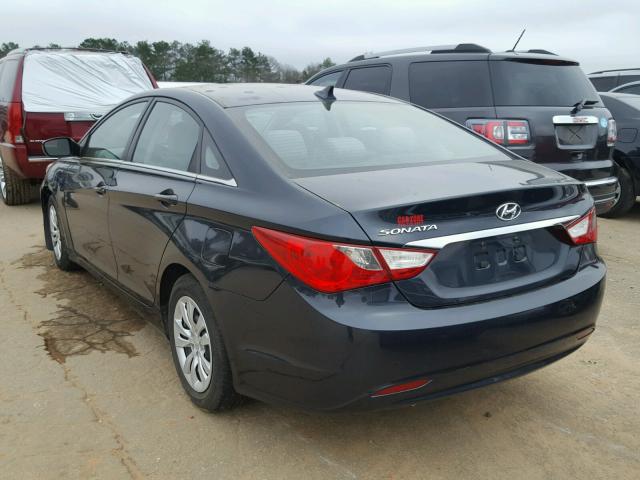 5NPEB4AC3BH052728 - 2011 HYUNDAI SONATA GLS BLUE photo 3