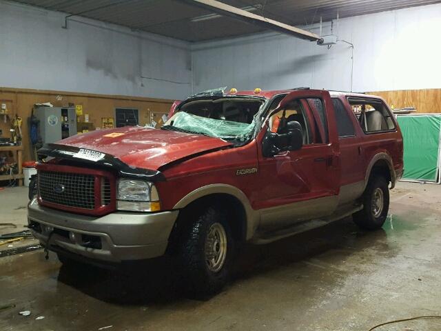 1FMSU45P73EB95379 - 2003 FORD EXCURSION MAROON photo 2