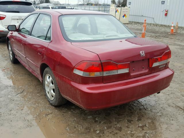 1HGCG55632A025718 - 2002 HONDA ACCORD EX MAROON photo 3